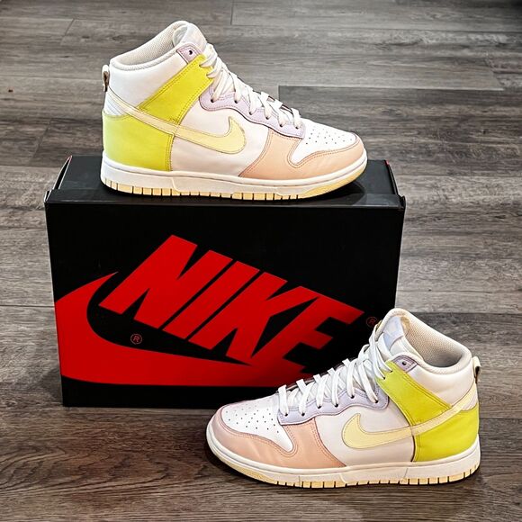 Nike Dunk High 'Cashmere' Lemon Twist Sneakers - Women's Size 8 - Picture 1 of 8